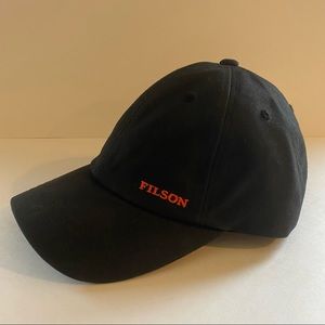 FILSON OIL TIN LOW-PROFILE CAP Black One Size Fits All - Leather Strap